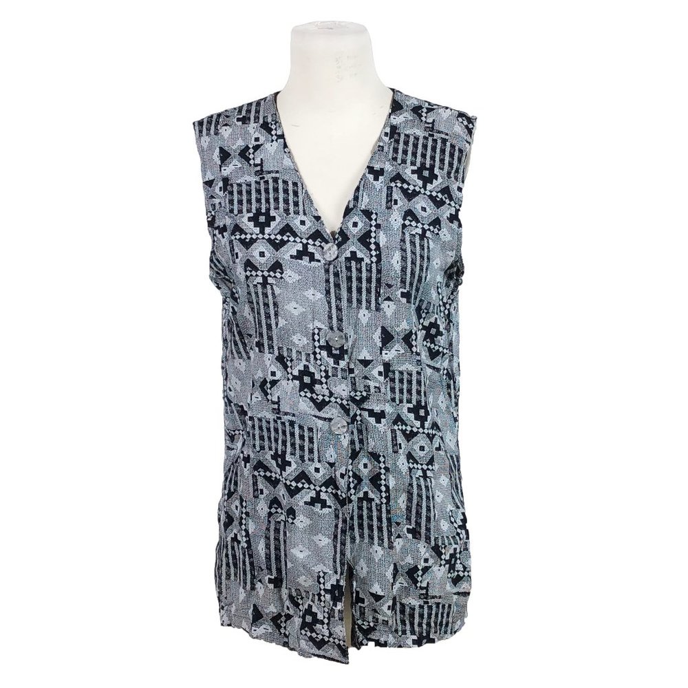 Vintage IOIO M Medium Patterned Sleeveless Tunic